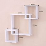 Wall Shelf 3 Square Rack Simple Display Rack Background Wall Decoration Shelf – Bild 3