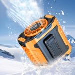 Portable Outdoor Hanging Waist Fan 100 Speeds Cooling Camping Neck Fan Long Life Charging Cooler