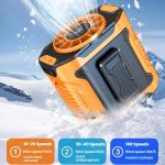 Portable Outdoor Hanging Waist Fan 100 Speeds Cooling Camping Neck Fan Long Life Charging Cooler – Bild 5