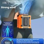 Portable Outdoor Hanging Waist Fan 100 Speeds Cooling Camping Neck Fan Long Life Charging Cooler – Bild 8