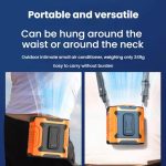Portable Outdoor Hanging Waist Fan 100 Speeds Cooling Camping Neck Fan Long Life Charging Cooler – Bild 10