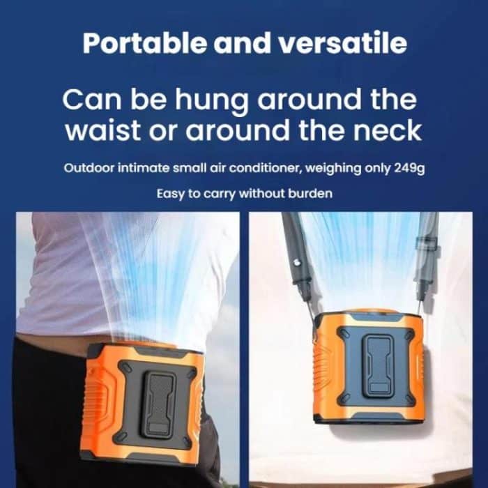 Portable Outdoor Hanging Waist Fan 100 Speeds Cooling Camping Neck Fan Long Life Charging Cooler – Bild 10