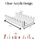 1pc Transparent Acrylic Makeup Brush Storage Display Stand, 1pc, 2pcs – Bild 2