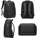 Wiersaam Men Waterproof Anti-Theft Business Backpack Travel Laptop Bag With USB Charging Port & Password Lock, Large, Middle, Small – Bild 3