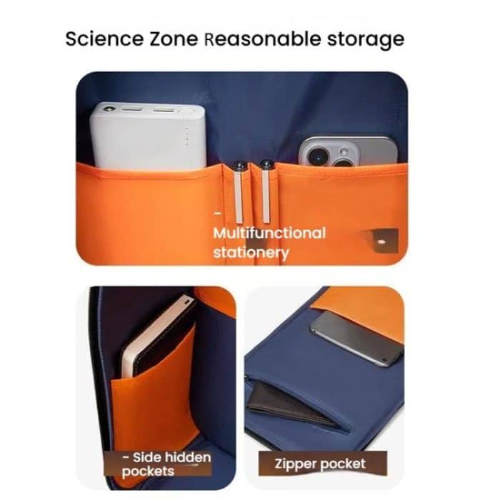 Wiersaam Men Waterproof Anti-Theft Business Backpack Travel Laptop Bag With USB Charging Port & Password Lock, Large, Middle, Small – Bild 6