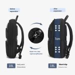 Men Expandable Waterproof Lightweight Laptop Backpack With Floating Zipper, Tigernu T-B9121  15.6 Inch, Tigernu T-B9121  17 Inch – Bild 4