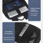 Men Expandable Waterproof Lightweight Laptop Backpack With Floating Zipper, Tigernu T-B9121  15.6 Inch, Tigernu T-B9121  17 Inch – Bild 7