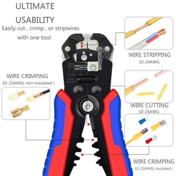 D2 Automatic Multifunctional Crimping And Stripping Pliers Portable Electrician Wire Tools – Bild 5