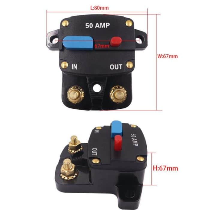 Car Audio Recovery Fuse Switch Current Short Circuit Overload Protection Circuit Breaker, 50A, 60A, 80A, 100A, 150A, 200A, 250A, 300A – Bild 3