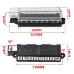 Automotive 8-way Fuse Box Terminal Block With Transparent Cover – Bild 3