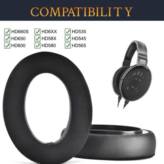 1pair Ice Feeling Earpads For Sennheiser HD650, HD660 S, HD600, HD580, HD565, HD545, HD535 Replacement Earmuffs – Bild 3