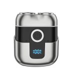 Portable Mini Dual Head Electric Shaver for Men - LCD Display, Floating Blades, Waterproof, USB-C Rechargeable