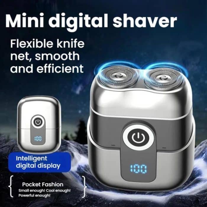 Portable Mini Dual Head Electric Shaver for Men - LCD Display, Floating Blades, Waterproof, USB-C Rechargeable – Bild 2