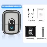 Portable Mini Dual Head Electric Shaver for Men - LCD Display, Floating Blades, Waterproof, USB-C Rechargeable – Bild 10