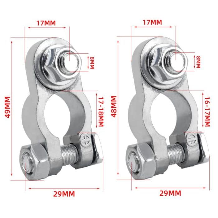 M8 RV Yacht Battery Zinc Alloy Battery Terminal Wiring Clip, 2x3/8 inch, 2x5/16 inch, 2x3/8 inch With Brush, 2x5/16 inch With Brush – Bild 3