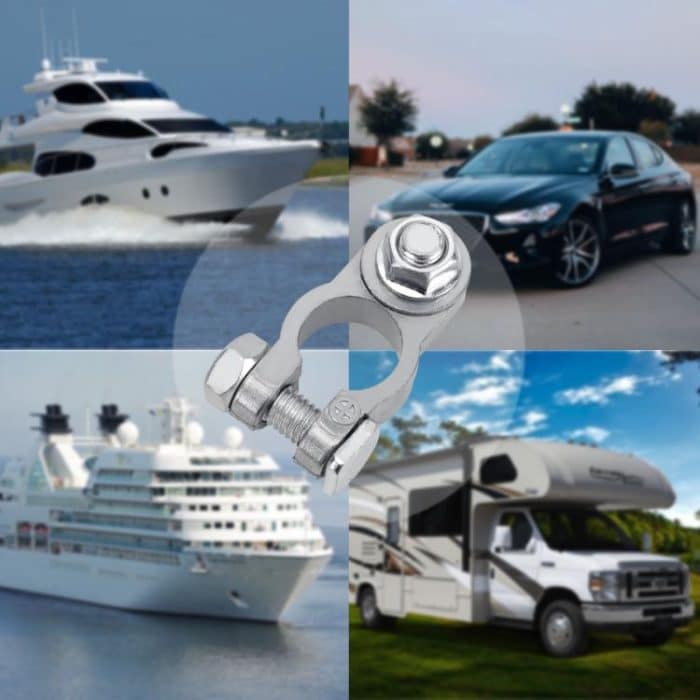 M8 RV Yacht Battery Zinc Alloy Battery Terminal Wiring Clip, 2x3/8 inch, 2x5/16 inch, 2x3/8 inch With Brush, 2x5/16 inch With Brush – Bild 7