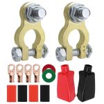 M10 RV Yacht Battery Zinc Alloy Battery Terminal Wiring Clip, Set 1, Set 2 With Brush