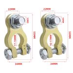 M10 RV Yacht Battery Zinc Alloy Battery Terminal Wiring Clip, Set 1, Set 2 With Brush – Bild 3