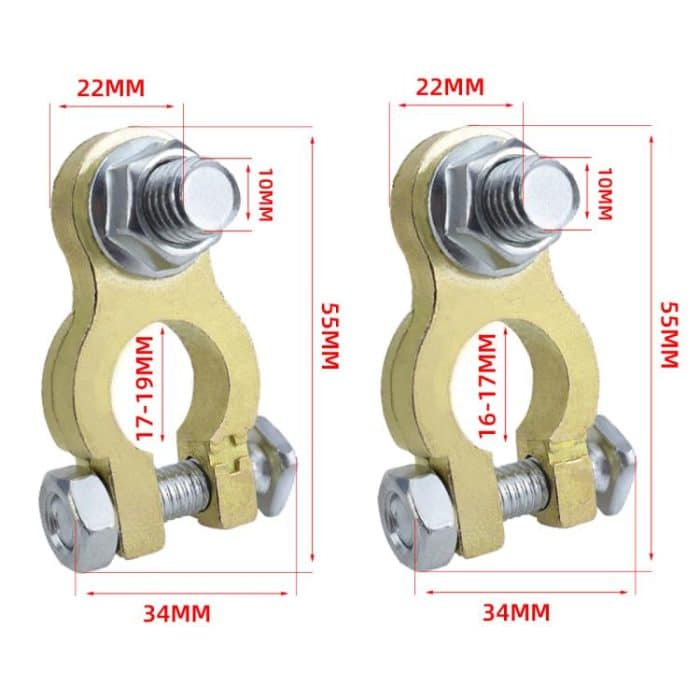 M10 RV Yacht Battery Zinc Alloy Battery Terminal Wiring Clip, Set 1, Set 2 With Brush – Bild 3