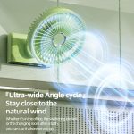 F6 LED Smart Digital Display 5-speed Wind Speed Desktop Night Light Fan, Basic Green, Basic White, Shaking Head Green, Shaking Head White – Bild 7