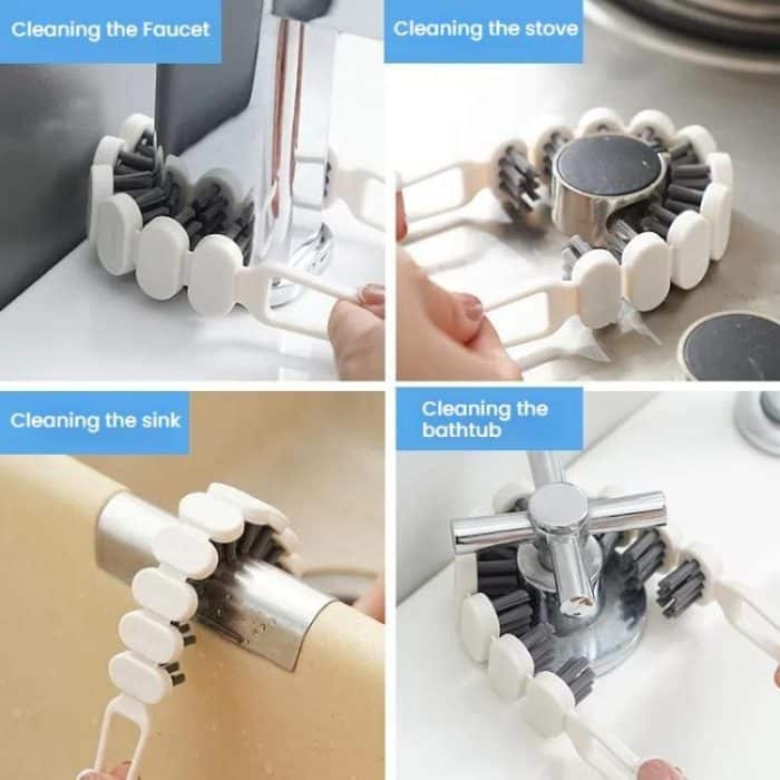 2pcs Bendable Multifunctional Crevice Brush Bathroom Faucet Brush Kitchen Cleaning Brush – Bild 5