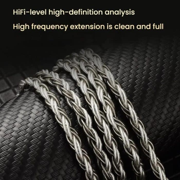CVJ TS800 Eight Strands Copper Silver Plated Interchangeable Audio Plugs Headphone Upgrade Cable, 4.4mm S Pin, 4.4mm 0.75mm, 4.4mm 0.78mm, 4.4mm MMCX, Type-C S Pin, Type-C 0.75mm, Type-C 0.78mm, Type-C MMCX – Bild 2