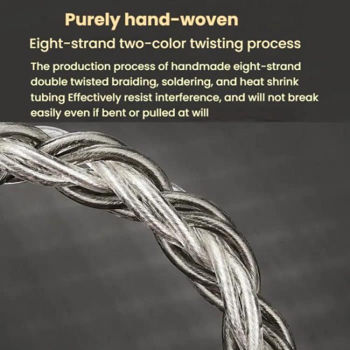 CVJ TS800 Eight Strands Copper Silver Plated Interchangeable Audio Plugs Headphone Upgrade Cable, 4.4mm S Pin, 4.4mm 0.75mm, 4.4mm 0.78mm, 4.4mm MMCX, Type-C S Pin, Type-C 0.75mm, Type-C 0.78mm, Type-C MMCX – Bild 4