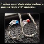 CVJ TS800 Eight Strands Copper Silver Plated Interchangeable Audio Plugs Headphone Upgrade Cable, 4.4mm S Pin, 4.4mm 0.75mm, 4.4mm 0.78mm, 4.4mm MMCX, Type-C S Pin, Type-C 0.75mm, Type-C 0.78mm, Type-C MMCX – Bild 5