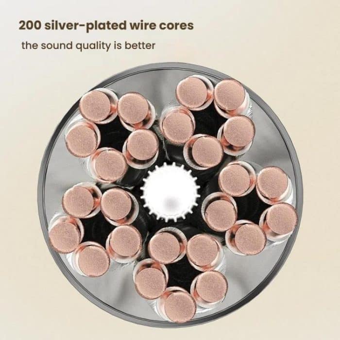 CVJ TS800 Eight Strands Copper Silver Plated Interchangeable Audio Plugs Headphone Upgrade Cable, 4.4mm S Pin, 4.4mm 0.75mm, 4.4mm 0.78mm, 4.4mm MMCX, Type-C S Pin, Type-C 0.75mm, Type-C 0.78mm, Type-C MMCX – Bild 6