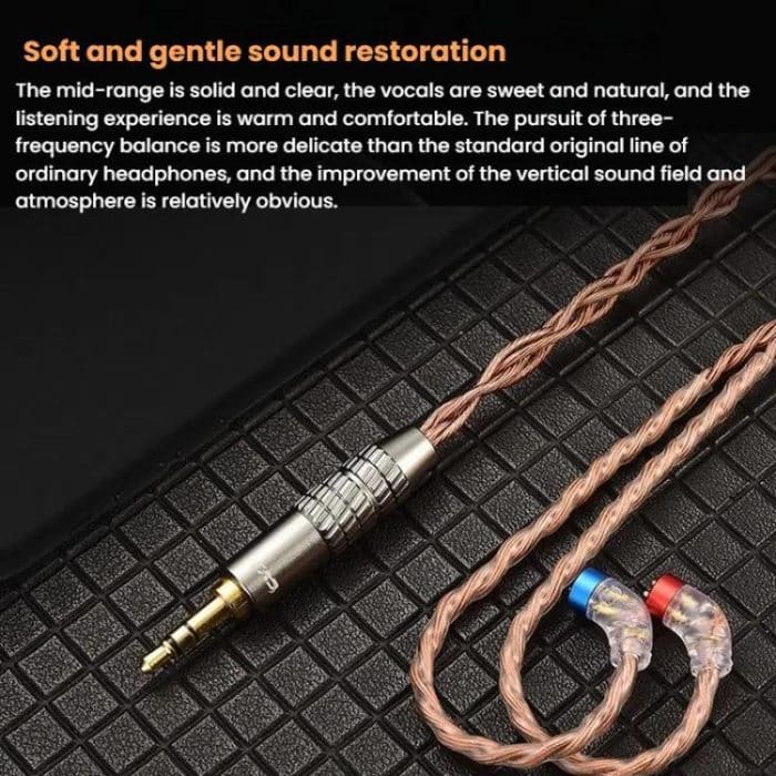 CVJ VS400 Interchangeable Audio Plug Oxygen-Free Copper Headphone Upgrade Cable, 4.4mm S Pin, 4.4mm 0.75mm, 4.4mm 0.78mm, 4.4mm MMCX, Type-C 0.75mm, Type-C 0.78mm, Type-C MMCX, Type-C S Pin – Bild 2