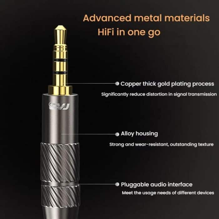 CVJ VS400 Interchangeable Audio Plug Oxygen-Free Copper Headphone Upgrade Cable, 4.4mm S Pin, 4.4mm 0.75mm, 4.4mm 0.78mm, 4.4mm MMCX, Type-C 0.75mm, Type-C 0.78mm, Type-C MMCX, Type-C S Pin – Bild 6