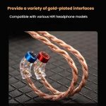 CVJ VS400 Interchangeable Audio Plug Oxygen-Free Copper Headphone Upgrade Cable, 4.4mm S Pin, 4.4mm 0.75mm, 4.4mm 0.78mm, 4.4mm MMCX, Type-C 0.75mm, Type-C 0.78mm, Type-C MMCX, Type-C S Pin – Bild 7