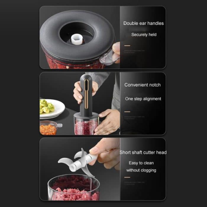 Small Baby Food Processor Kitchen Multifunction Cordless Electrical Meat Grinder – Bild 7