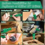 5-speed Mini Electric Grinder Micro Drill Metal Glass Ceramic Grinding Carving Cutting And Polishing Tools, 137pcs /Set, 26pcs /Set – Bild 10