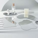 Acrylic Mirror Reflective Tray Display Jewelry Photo Props Photography Background Decoration, 27x12cm Crescent, 24x14cm Corrugated, 22x17cm Irregular Shape – Bild 3