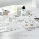 Acrylic Mirror Reflective Tray Display Jewelry Photo Props Photography Background Decoration, 27x12cm Crescent, 24x14cm Corrugated, 22x17cm Irregular Shape – Bild 5