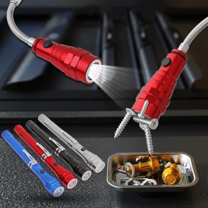 170mm-565mm 3LEDs Light Bendable Telescopic Multifunctional Picker Auto Repair Screw Tool, 170mm-565mm – Bild 5
