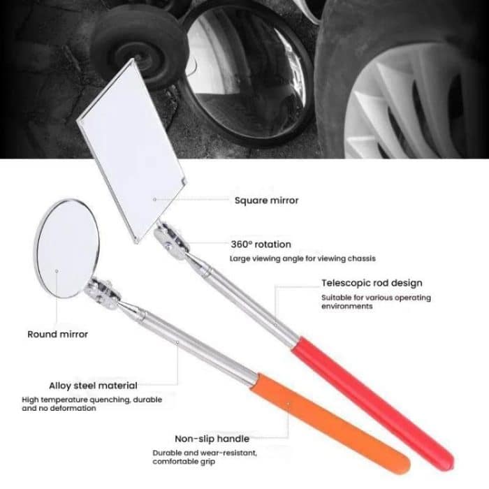 Stainless Steel Universal Rotating Telescopic Folding Viewfinder, Round 30mm, Orange 50mm, Square 85x52mm, Square with Light 65x40mm, Dual-color Round 30mm – Bild 3