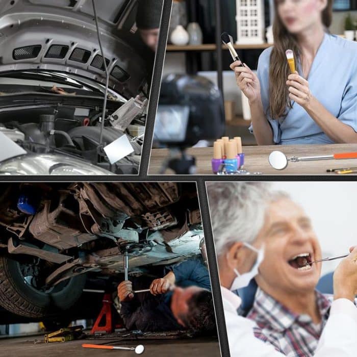 Stainless Steel Universal Rotating Telescopic Folding Viewfinder, Round 30mm, Orange 50mm, Square 85x52mm, Square with Light 65x40mm, Dual-color Round 30mm – Bild 7