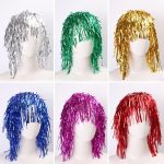 3pcs Cosplay Disco Wigs Foil Tinsel Shiny Party Hats Funny Atmosphere Festive Decoration Performance Props – Bild 3