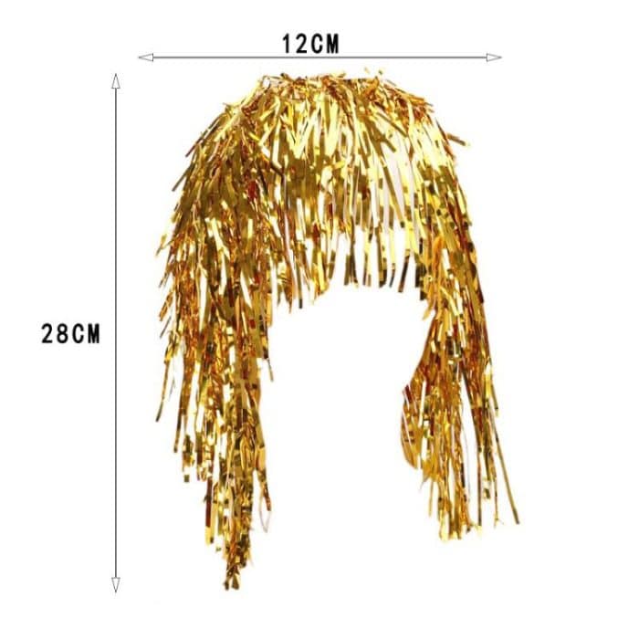 3pcs Cosplay Disco Wigs Foil Tinsel Shiny Party Hats Funny Atmosphere Festive Decoration Performance Props – Bild 4