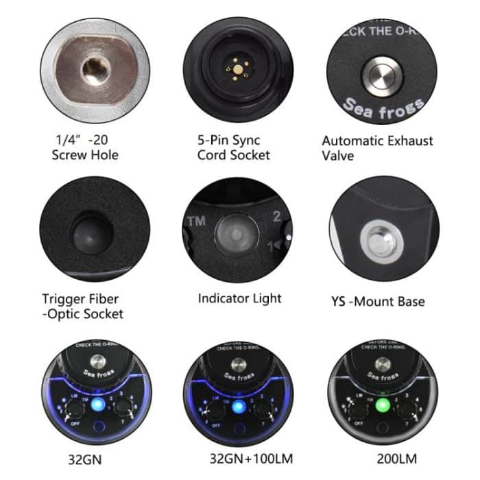 Sea Frogs SF-01  100M/328FT Underwater Strobe For Diving Photography – Bild 6