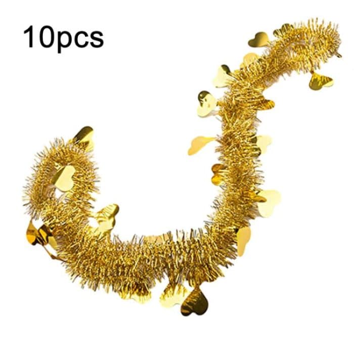 TBD0605982401A.jpg Heart-shaped Ribbon Party Supplies Birthday Christmas Wedding Room Decoration Strips Garlands, 10pcs 1.8m – Bild 1