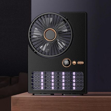2-in-1 Household Electric Fan Mosquito Killer Lamp LED Digita lDesktop Fan, Plug-in Black, Plug-in White, 3000mAh Black, 3000mAh White