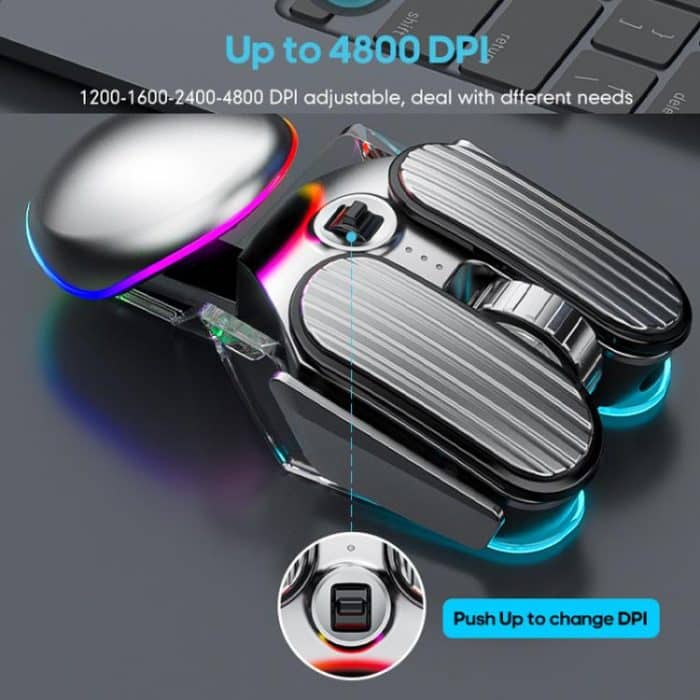 IMICE T800 Rechargeable Bluetooth Dual Mode Wireless Gaming Mice RGB Lighting Plating Mouse, T800 – Bild 4