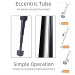 XILETU FM5C-MINI Einstellbare 16,5-51 cm Aluminium Stativ mit 26mm Ball Kopf 6kg Last Kapazität für 360-grad Panorama Schießen – Bild 11