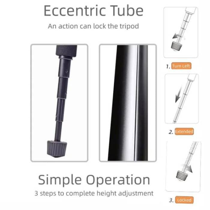 XILETU FM5C-MINI Einstellbare 16,5-51 cm Aluminium Stativ mit 26mm Ball Kopf 6kg Last Kapazität für 360-grad Panorama Schießen – Bild 11