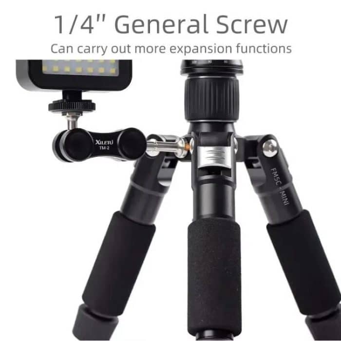 XILETU FM5C-MINI Einstellbare 16,5-51 cm Aluminium Stativ mit 26mm Ball Kopf 6kg Last Kapazität für 360-grad Panorama Schießen – Bild 4