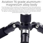 XILETU FM5C-MINI Einstellbare 16,5-51 cm Aluminium Stativ mit 26mm Ball Kopf 6kg Last Kapazität für 360-grad Panorama Schießen – Bild 9