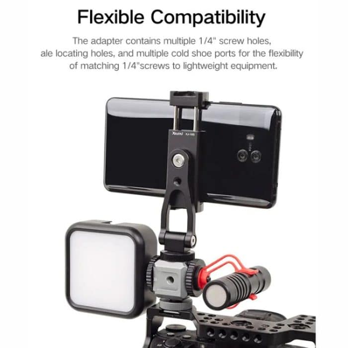 XILETU XDS-15 Mehrkopf-Cold-Shoe-Mount-Adapter für Kamerablitz, Mikrofon, LED-Licht – Bild 4